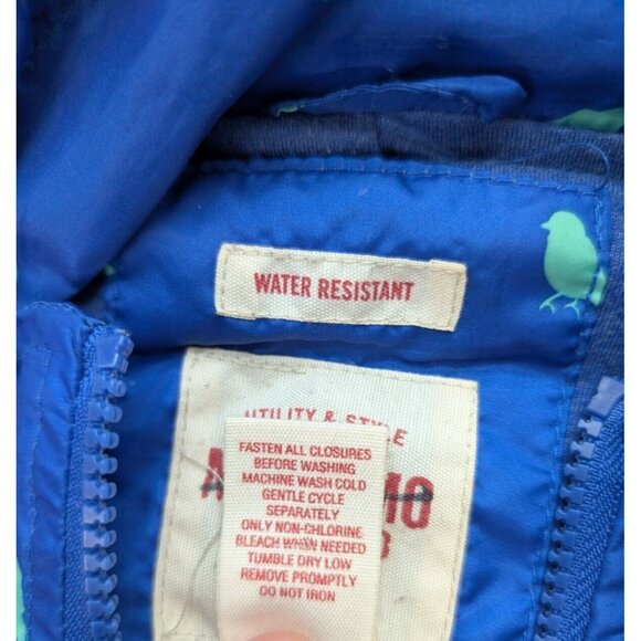 Mossimo Women's Jacket Size M Windbreaker Water Resistant Bird Print Hood - Picture 16 of 16